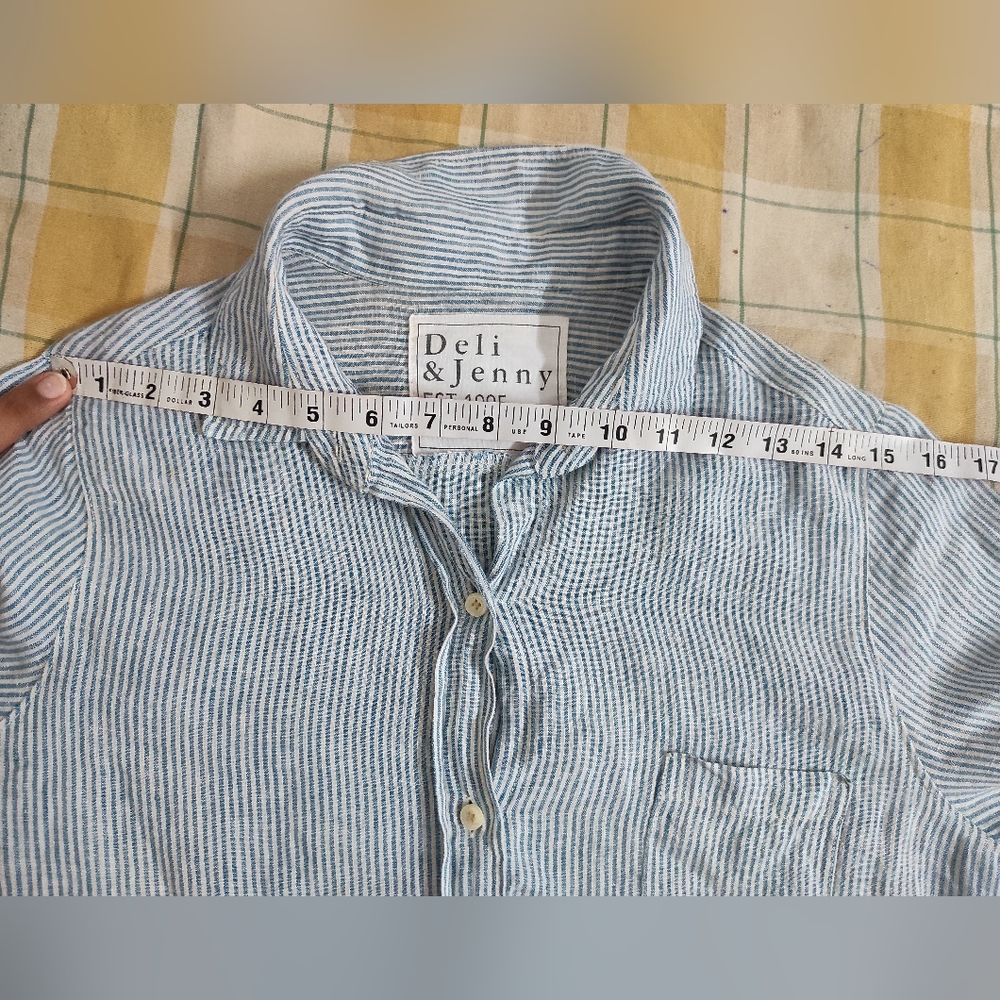 Strip linen Women Shirt - Picture 15 of 15